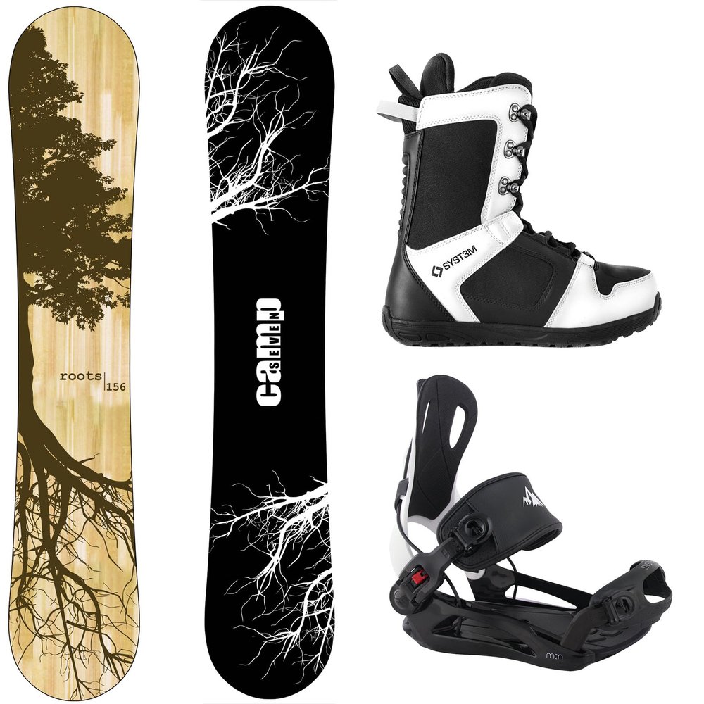 Package-Camp Seven Roots CRC Snowboard-159 cm-System MTN Binding XL-System APX Snowboard Boots 13