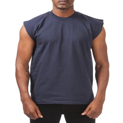 Pro Club Men's Heavyweight Sleeveless Muscle T-Shirt, Navy, 3X-Large