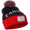American Cities Kansas Kansas Arch Letters Pom Pom Knit Hat Cap Beanie view 3
