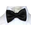Family Formal Wedding Tuxedo Suits Satin Bow Tie from Baby Boy Adult 4 Sizes (XL (5" Across x 2.75" Height)) Black view 1