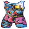 TRI-TITANS Limited Edition Blue Graffiti Wrestling Singlet Folkstyle Youths & Adult Men's (Adult XS: 100lbs-125lbs) view 4