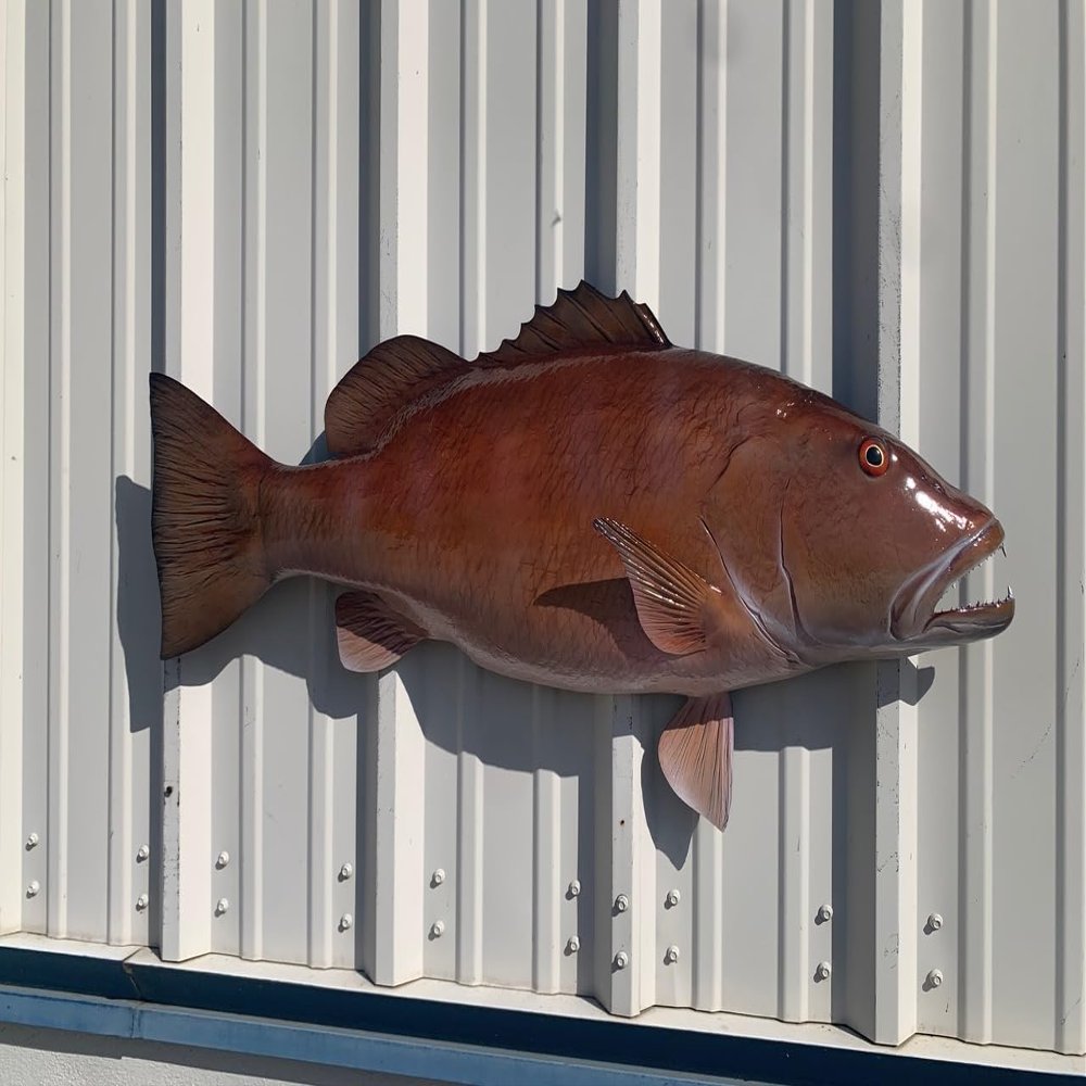 42" Cubera Snapper Half Mount Fish Replica,Fishing Wall & Coastal Decor