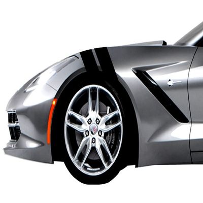4 Inch Fender Bars Vinyl Racing Stripes Decals, Fits Chevy Corvette C7 Stingray, Both Sides, Blue