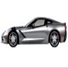 4 Inch Fender Bars Vinyl Racing Stripes Decals, Fits Chevy Corvette C7 Stingray, Both Sides, Blue view 4