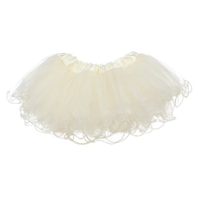 My Lello Ivory Baby Tutu Ruffle Scallop Edge Skirt 5-Layer (Newborn - 3mo.)