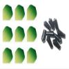 Retreiver 3 Sets of Vignette Transparent Standard Dart Flights Plus 3 Sets of Black Nylon Dart Flight Protectors (Green Fade) view 1
