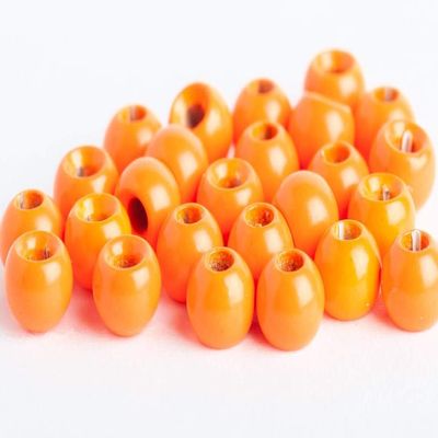 Blue Wing Olive Tungsten Beads for Fly Tying - 100 Pack (Fluor. Orange, 3.2 mm (1/8))
