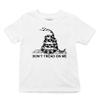 Don't Tread On Me Youth T-Shirt Kid's Patriotic Tee Gadsden Flag Rattle Snake White Small view 1