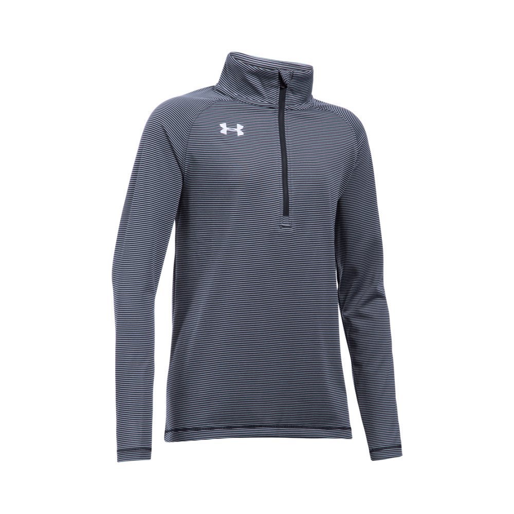 Under Armour Youth UA Tech Stripe Shirt (Medium, Black)