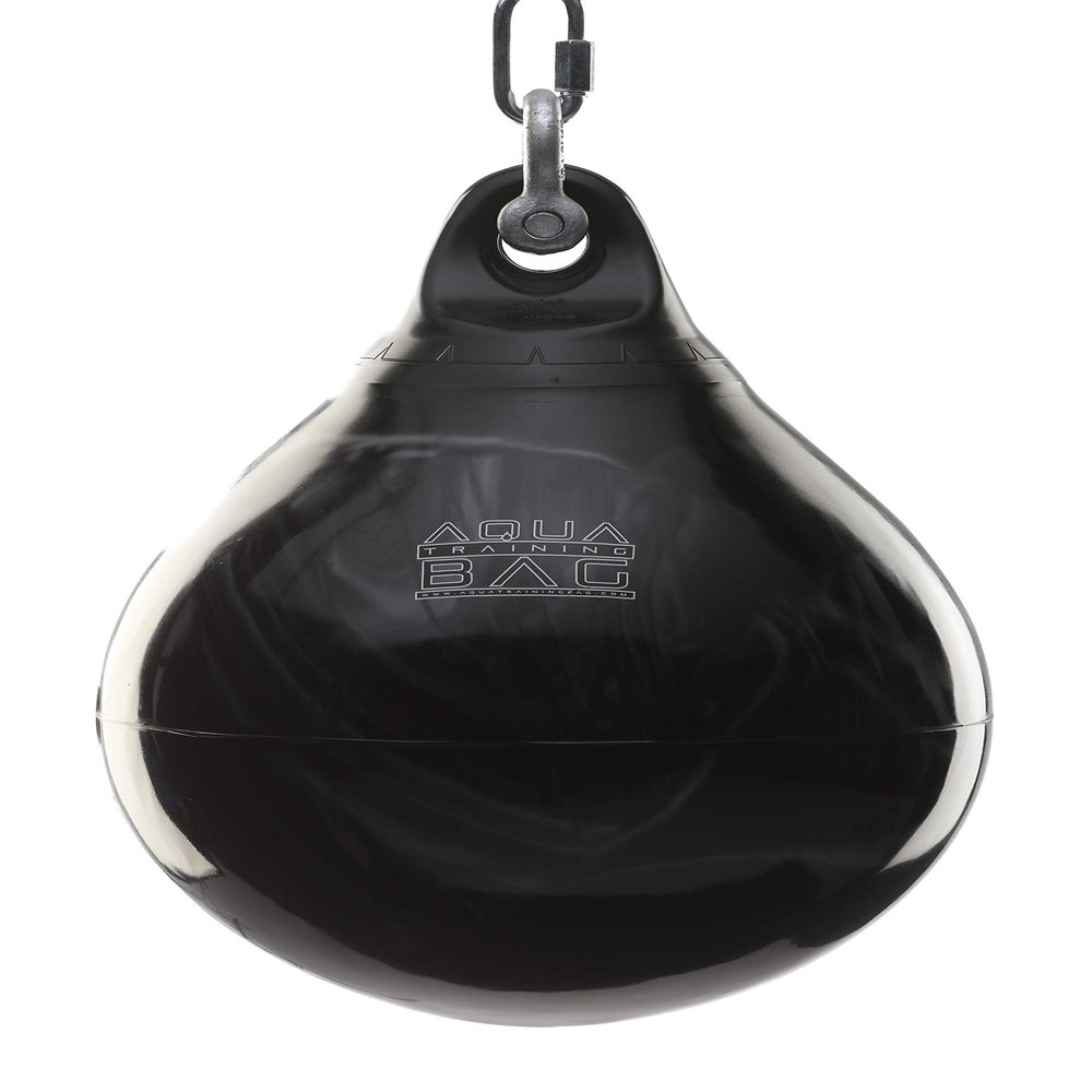 Aqua Training 75 lb. Punching Bag, 15" Water Filled Teardrop Shape for Boxers of All Skill Levels, Vinyl Construction, Ceiling Mount or Stand Compatible, UV Resistant, Haymaker Black 2020136429