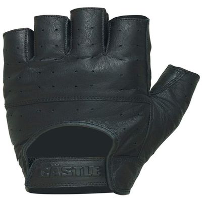 Castle Gel Fingerless Leather Gloves Black 2XL