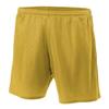 Adult XS Gold 7" Poly Mesh Moisture Wicking Athletic Shorts view 1