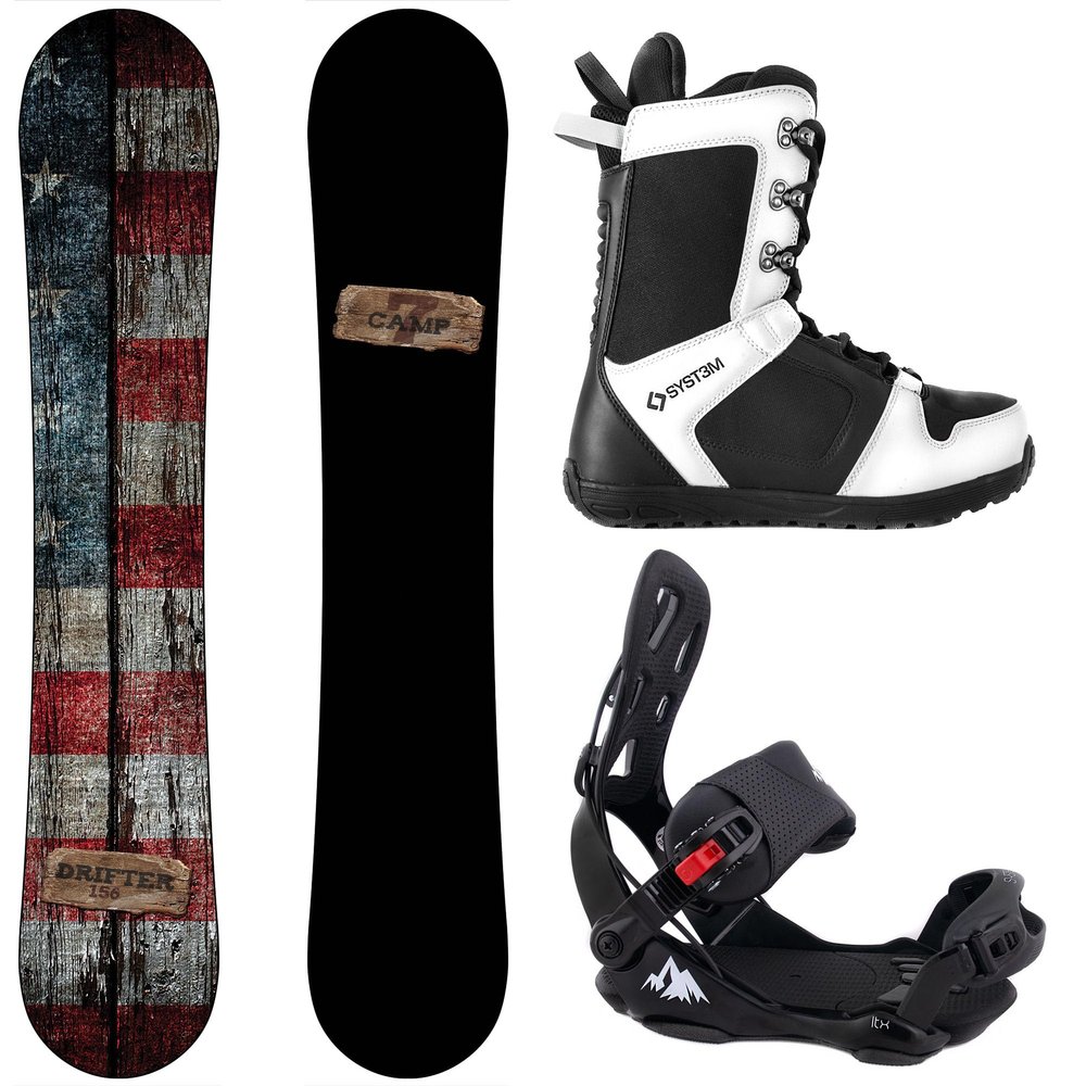 Package-Camp Seven Drifter CRCX 2018 Snowboard-156 cm-System LTX Binding Large-System 2018 APX Snowboard Boots-9