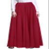 Afibi Womens Chiffon Retro Long Maxi Skirt Beach Ankle Length Skirt (XX-Large, Wine Red) view 2