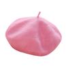 Baby Kids Girls Boys 100% Wool French Beret Cap Classic Parisian Hat Solid Color French Artist Beret Tam Winter Warm Bailey Hat Dome Beanie Cap Hat Headwear for Children (Pink) view 2