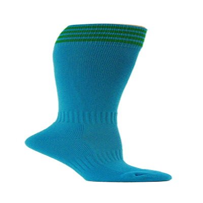 Bright Blue Striped Youth Football Soccer Sport Knee High Socks(1 Pair), Green, Large