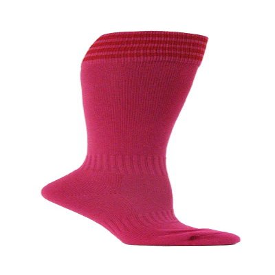 Hot Pink Striped Youth Breast Cancer Awareness Football Soccer Sport Knee High Socks(1 Pair), Red, Large