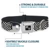 Dog Collar Seatbelt Buckle Square Target White Black 15 to 26 Inches 1.0 Inch Wide view 4