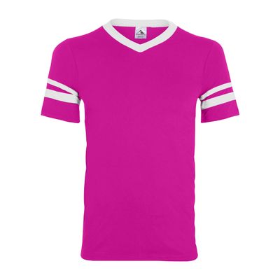 Augusta Sportswear Men's Sleeve Stripe Jersey, Power Pink/White, XX-Large