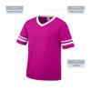 Augusta Sportswear Men's Sleeve Stripe Jersey, Power Pink/White, XX-Large view 4