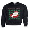 ALLNTRENDS Adult Crewneck Santa Litmas Merry Christmas Ugly Sweater (L, Black) view 1