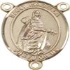14K Gold Filled Saint Isabella of Portugal Rosary Centerpiece Medal, 3/4 Inch view 1