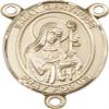 14K Gold Filled Saint Gertrude of Nivelles Rosary Centerpiece Medal, 3/4 Inch view 1