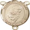 14K Gold Filled Blessed Trinity Rosary Centerpiece Medal, 3/4 Inch view 1