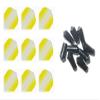 Retreiver 3 Sets of Vignette Transparent Standard Dart Flights Plus 3 Sets of Black Nylon Dart Flight Protectors (Yellow Vertical) view 1