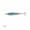 5pcs 2.5oz Fish WOW! Fish Metal Bait Jig 2-1/2oz Mega Live Lure with a Treble Hook -5 Colors- Black, Blue, Pink, Glow, Blue Sardine view 4