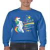 ALLNTRENDS Men's Crewneck Unicorn Rainbow Gay Pride Ugly Christmas Top (L, Royal Blue) view 1