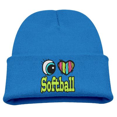 SHEAKA Love Softball Baby's Knitted MountaineeringCaps Hats RoyalBlue For Autumn And Winter