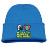 SHEAKA Love Softball Baby's Knitted MountaineeringCaps Hats RoyalBlue For Autumn And Winter view 1