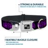 Dog Collar Seatbelt Buckle Buckle Down Skulls Wings Black Purple 16 to 23 Inches 1.5 Inch Wide view 4
