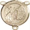14K Gold Filled Saint Fiacre Rosary Centerpiece Medal, 3/4 Inch view 1