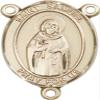 14K Gold Filled Saint Samuel Rosary Centerpiece Medal, 3/4 Inch view 1