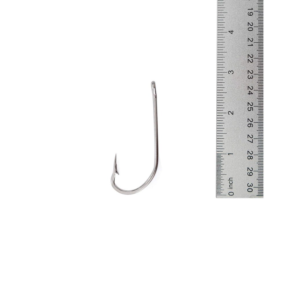 50pcs Fish WOW! 34007 O' Shaughnessy Stainless Steel Hooks - Size 8/0