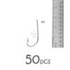 50pcs Fish WOW! 34007 O' Shaughnessy Stainless Steel Hooks - Size 8/0 view 2