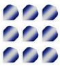Retreiver 3 Sets of Vignette Transparent Standard Dart Flights Plus 3 Sets of Black Nylon Dart Flight Protectors (Dark Blue Vertical) view 2
