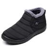 BOLOMEE Women Winter Snow Ankle Boots Fur Lining Outdoor Slip On Booties Sneakers Black Women US 5.5 view 1