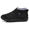 BOLOMEE Women Winter Snow Ankle Boots Fur Lining Outdoor Slip On Booties Sneakers Black Women US 5.5 view 2