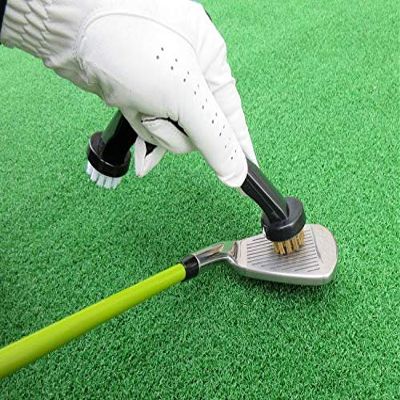 A99 Golf 2-in-1 Round Head Golf Club Brush Iron Wood Putter Cleaning + Free Reel