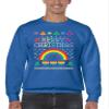 ALLNTRENDS Men's Crewneck Gay Pride Love Merry Christmas Ugly Sweater (M, Royal Blue) view 1
