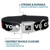 Dog Collar Seatbelt Buckle I Love You But Ive Chosen Dubstep Black White Red 11 to 17 Inches 1.0 Inch Wide view 4