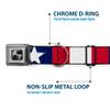 Dog Collar Seatbelt Buckle Stars Stripes Ribbon Red Blue White 13 to 18 Inches 1.5 Inch Wide view 4