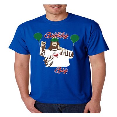 ALLNTRENDS Men's T Shirt Birthday Boy Jesus Ugly Christmas Sweater Xmas (XL, Royal Blue)