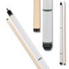 Action VAL28 Value Series Pool Cue - 58" Cue - Hard Maple Shaft with 13mm Boar Skin Tip - White with Santa Fe Rings, 19oz