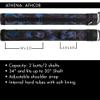 Athena Butterfly Print Pool Cue Case, 2 Butt, 2 Shaft, Blue and Purple Butterfly Design, Two Storage Pockets for Jump Butt, for Billiard Sticks view 3