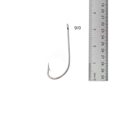 50pcs Fish WOW! 34007 O' Shaughnessy Stainless Steel Hooks - Size 9/0