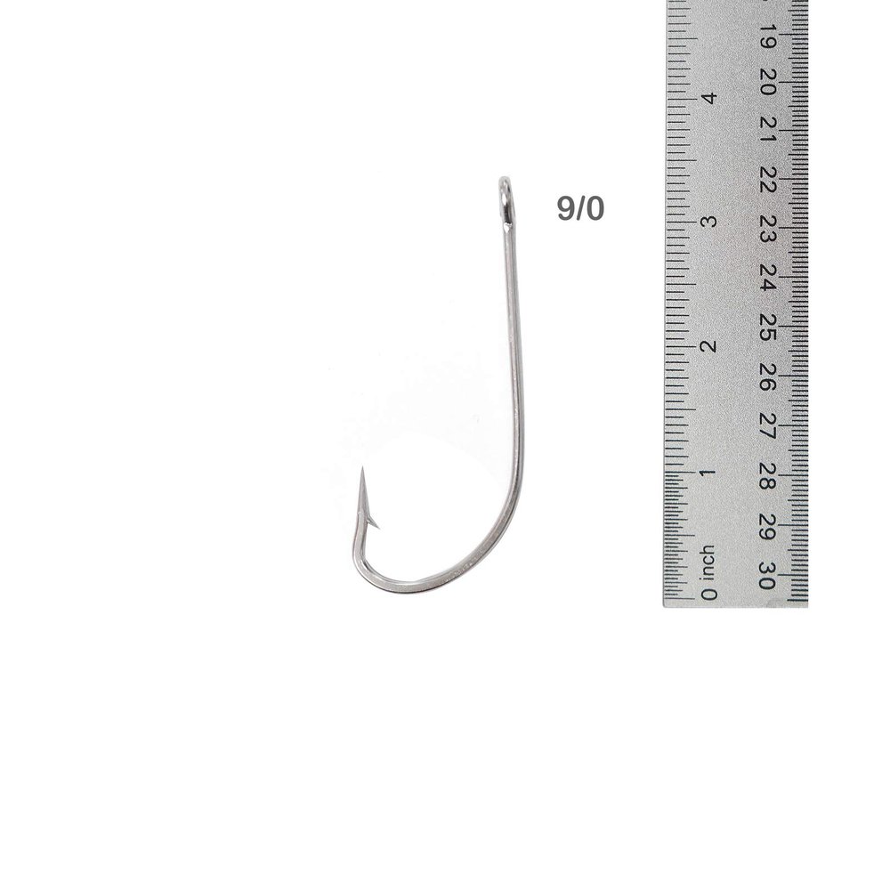 50pcs Fish WOW! 34007 O' Shaughnessy Stainless Steel Hooks - Size 9/0